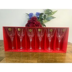 Cristal‎ d'Arques France Lead Crystal Wine Glasses Vintage Stemware Original Box